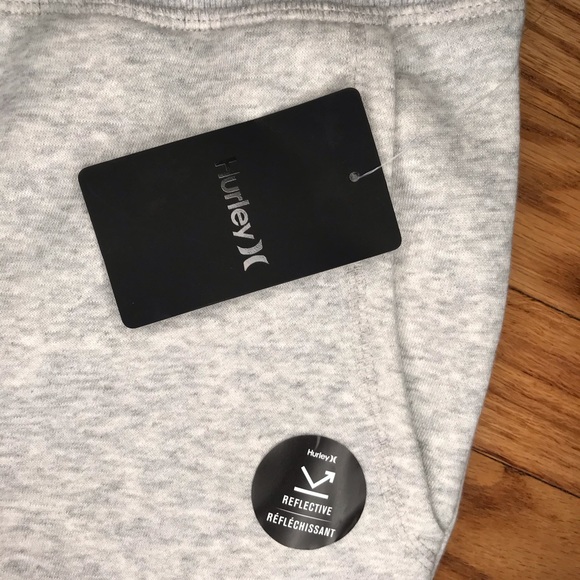 HURLEY light heather gray reflective Sweatpants Ne - Picture 4 of 5